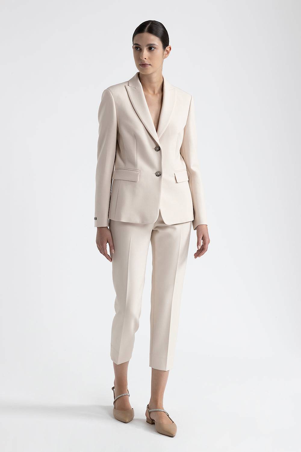 Peserico Blazer In Tela Tecnica Double