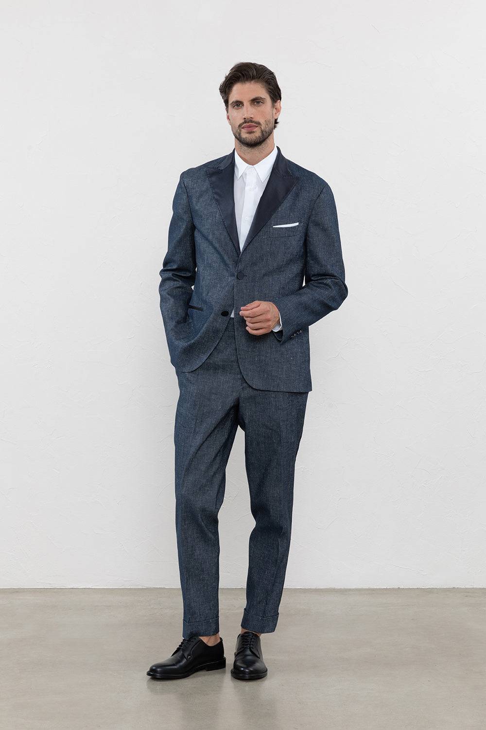 Peserico Blazer Monopetto Evening In Lino Cotone