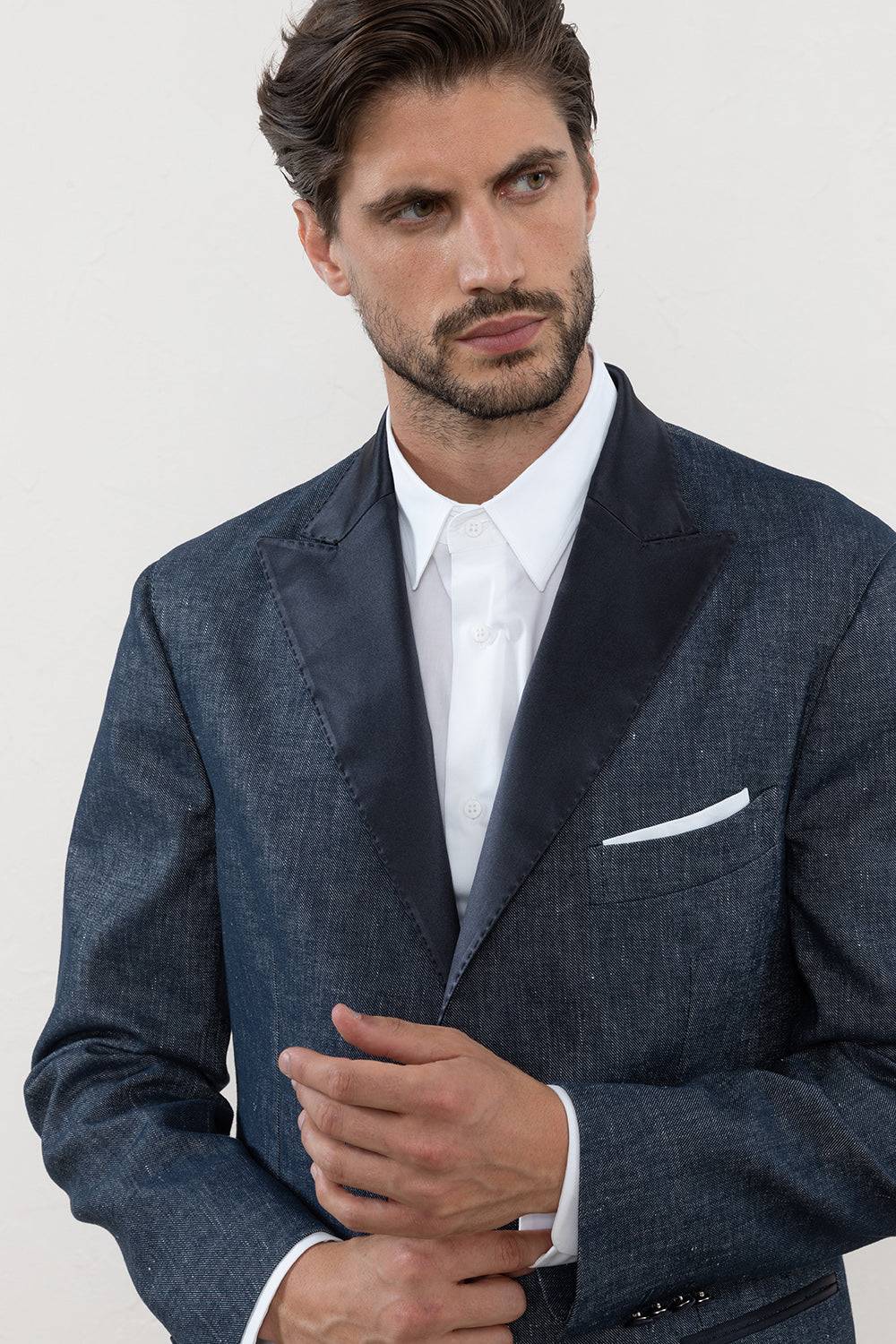 Peserico Blazer Monopetto Evening In Lino Cotone