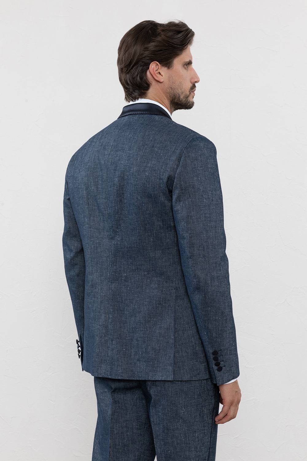 Peserico Blazer Monopetto Evening In Lino Cotone