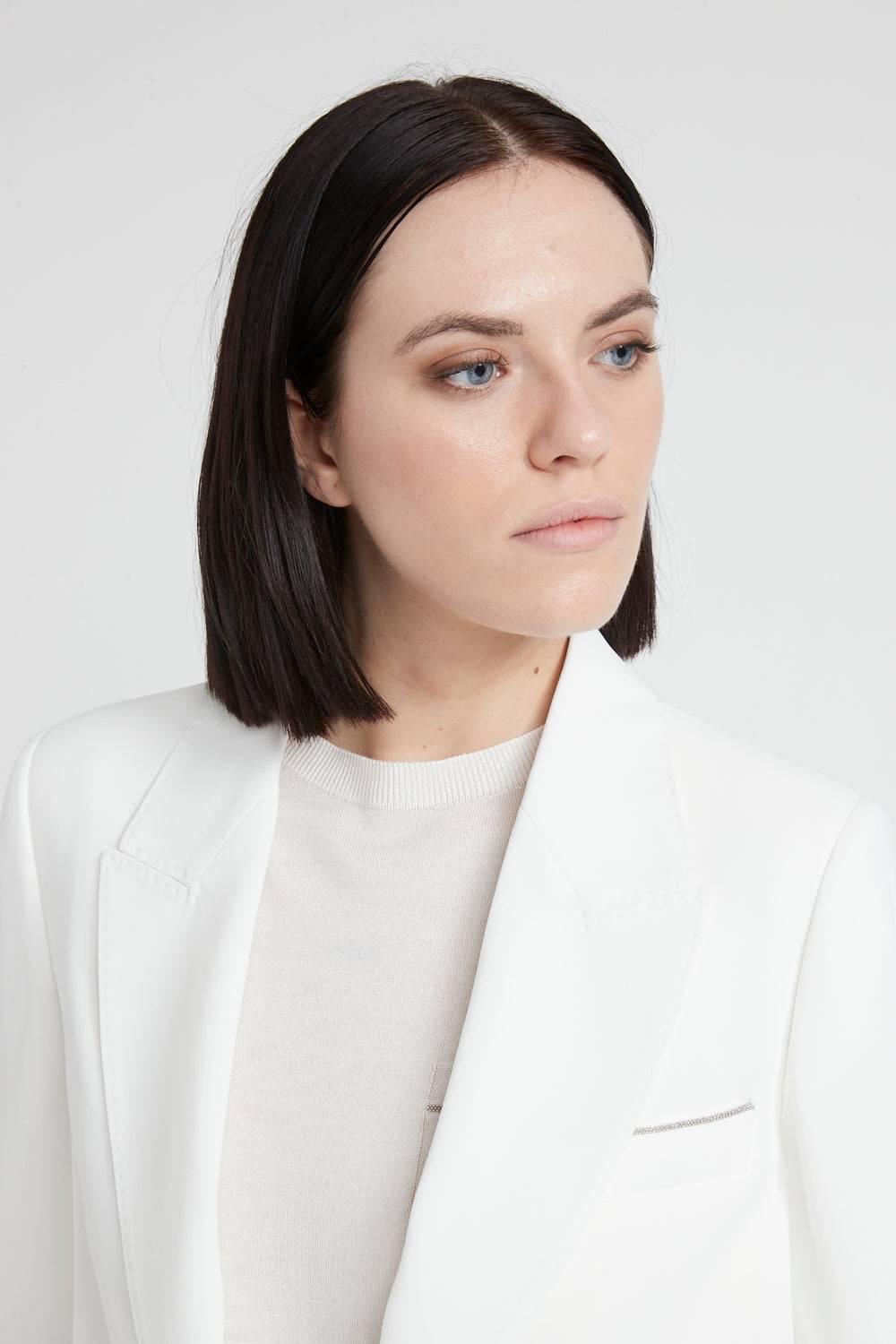 Peserico Blazer Monopetto In Fluido Cady Crepe