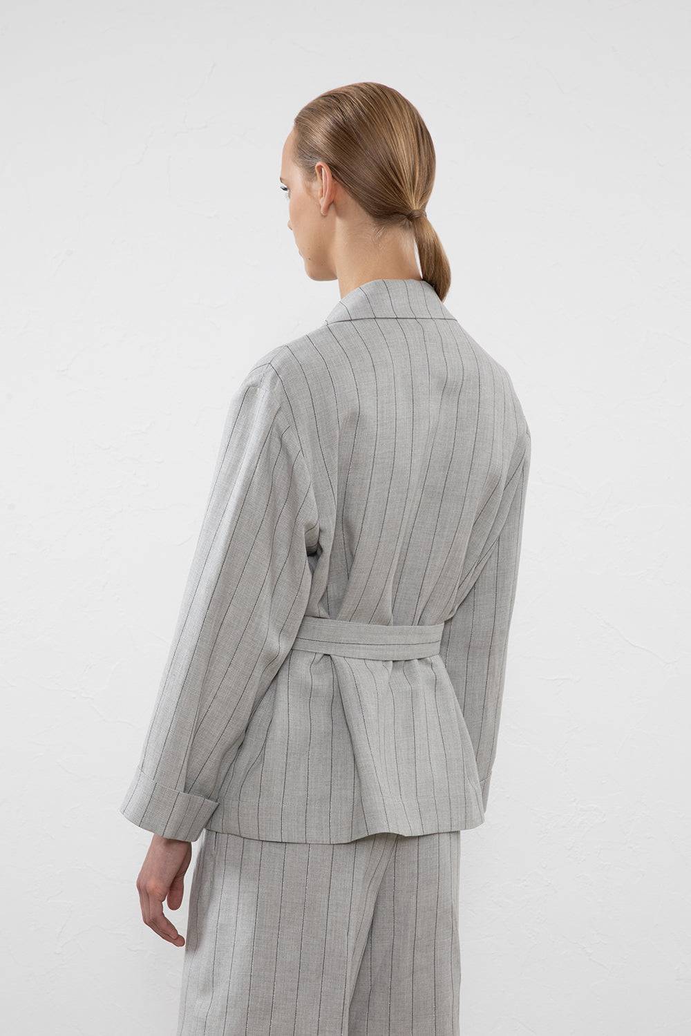 Peserico Blazer Monopetto In Lino, Viscosa E Lurex