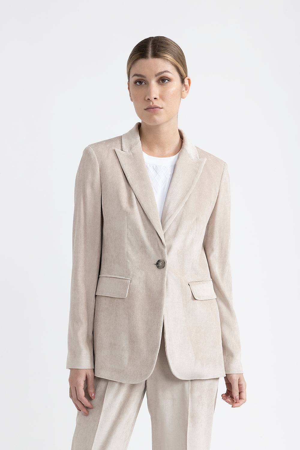 Peserico Blazer monopetto in velluto