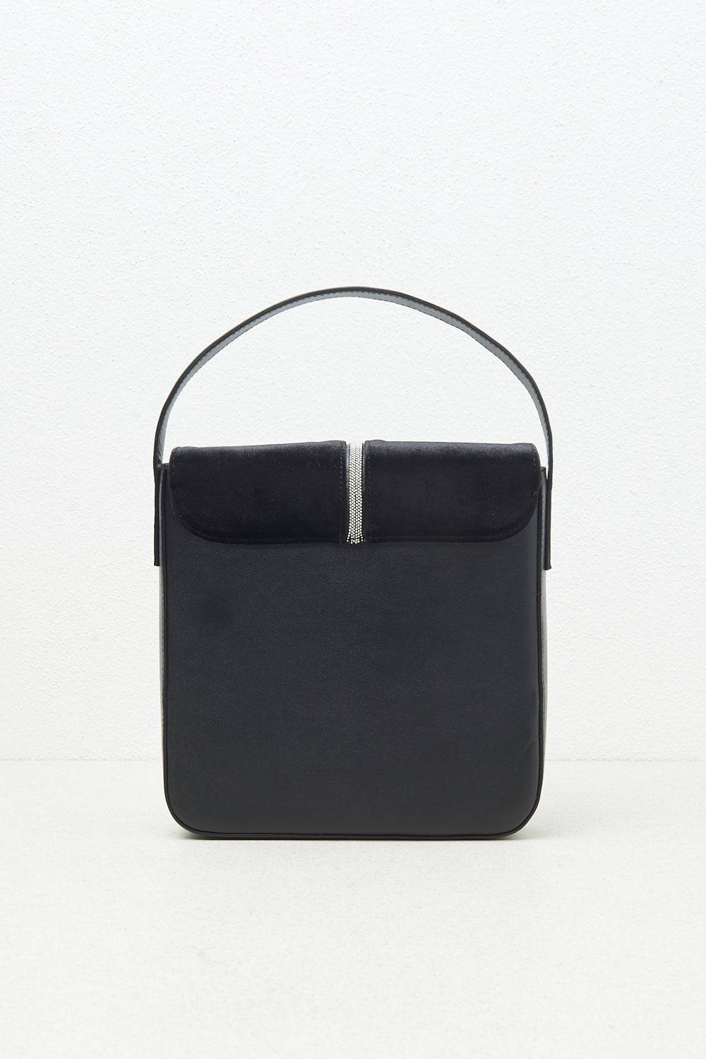 Peserico Borsa A Mano In Vera Pelle E Velluto