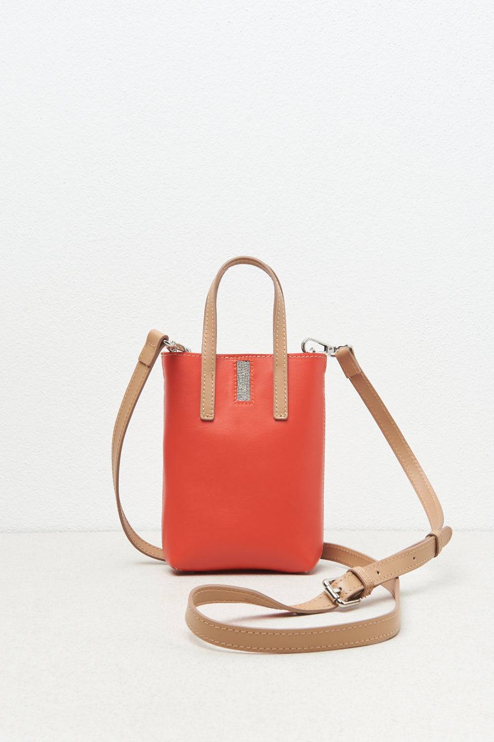 Peserico Borsa micro portacellulare in vera pelle