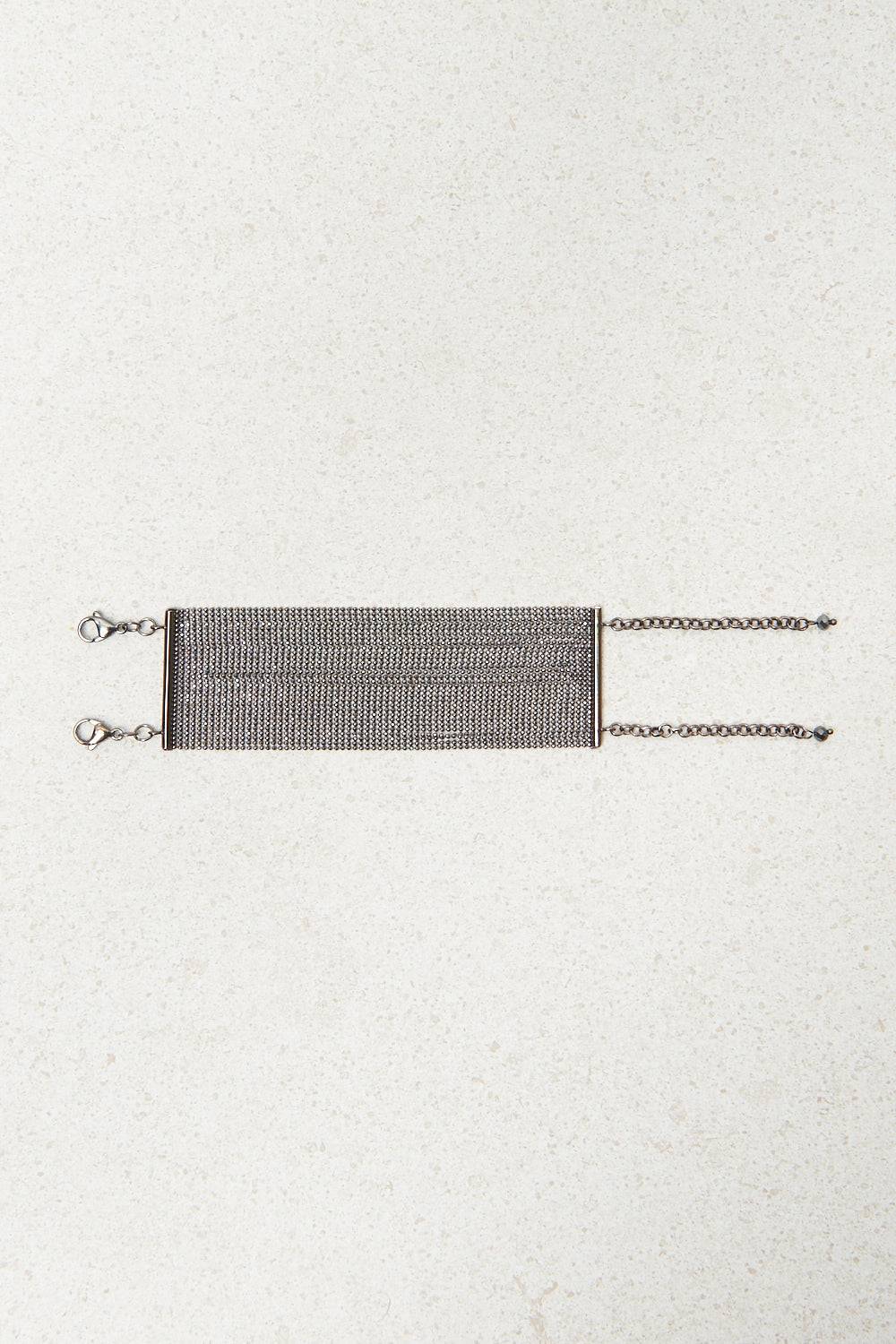 Peserico Bracciale a fascia in catena punto luce