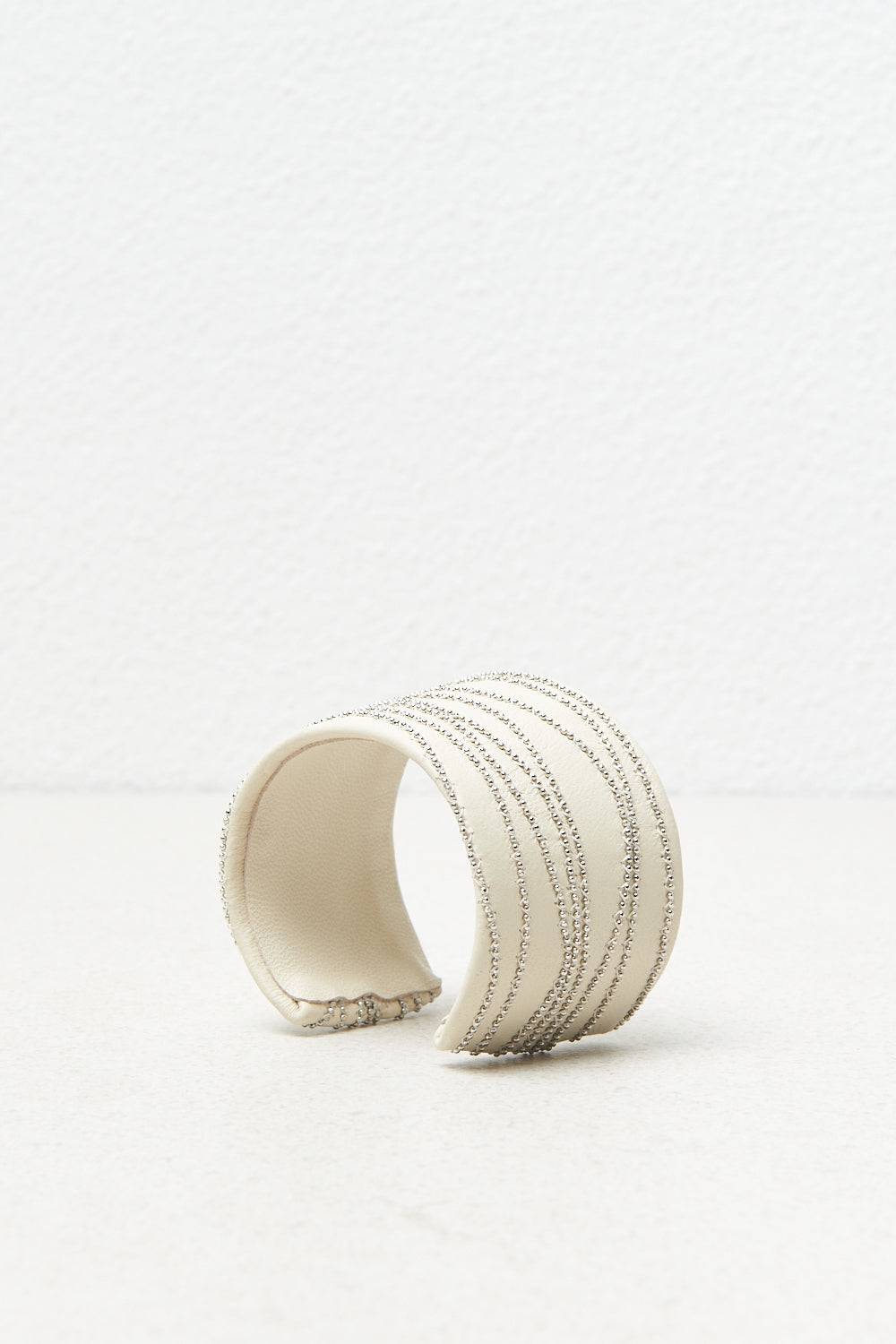 Peserico Bracciale in pelle e catena Punto Luce