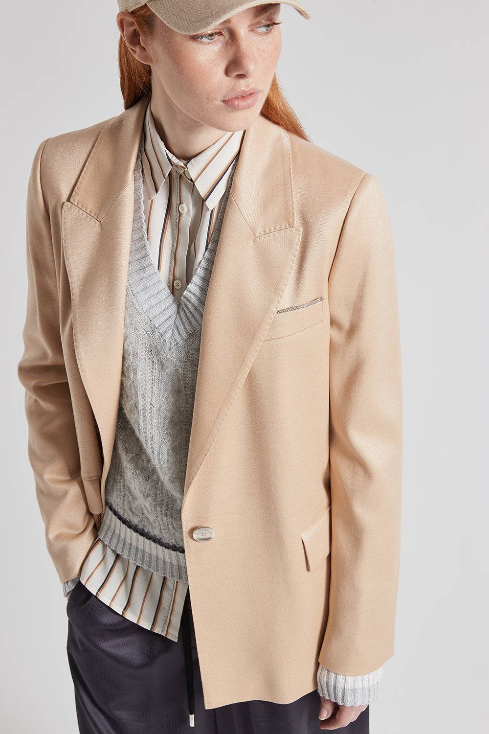 Peserico Camicia A Righe In Viscosa E Seta