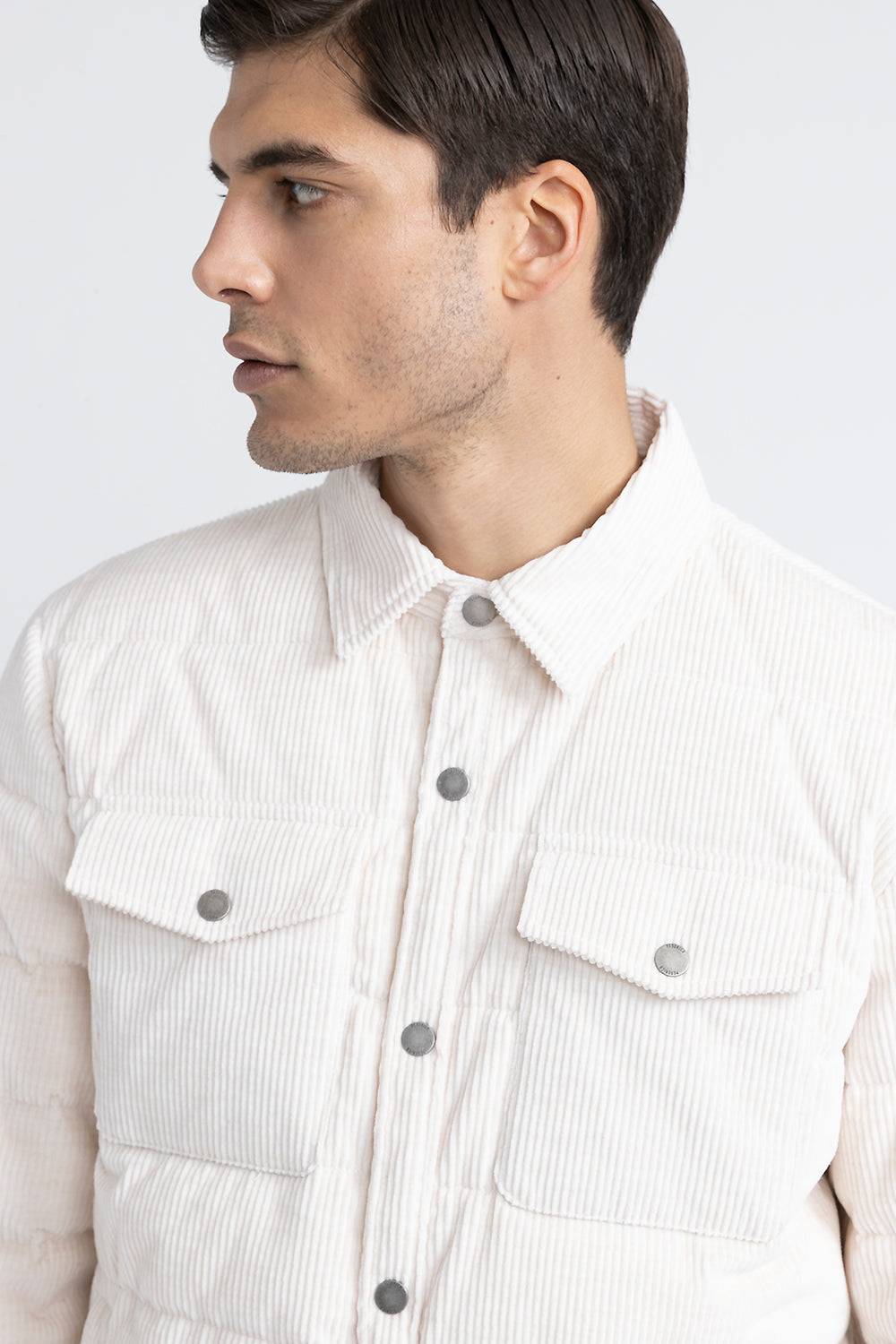 Peserico Camicia In Piuma D'oca E Velluto A Coste