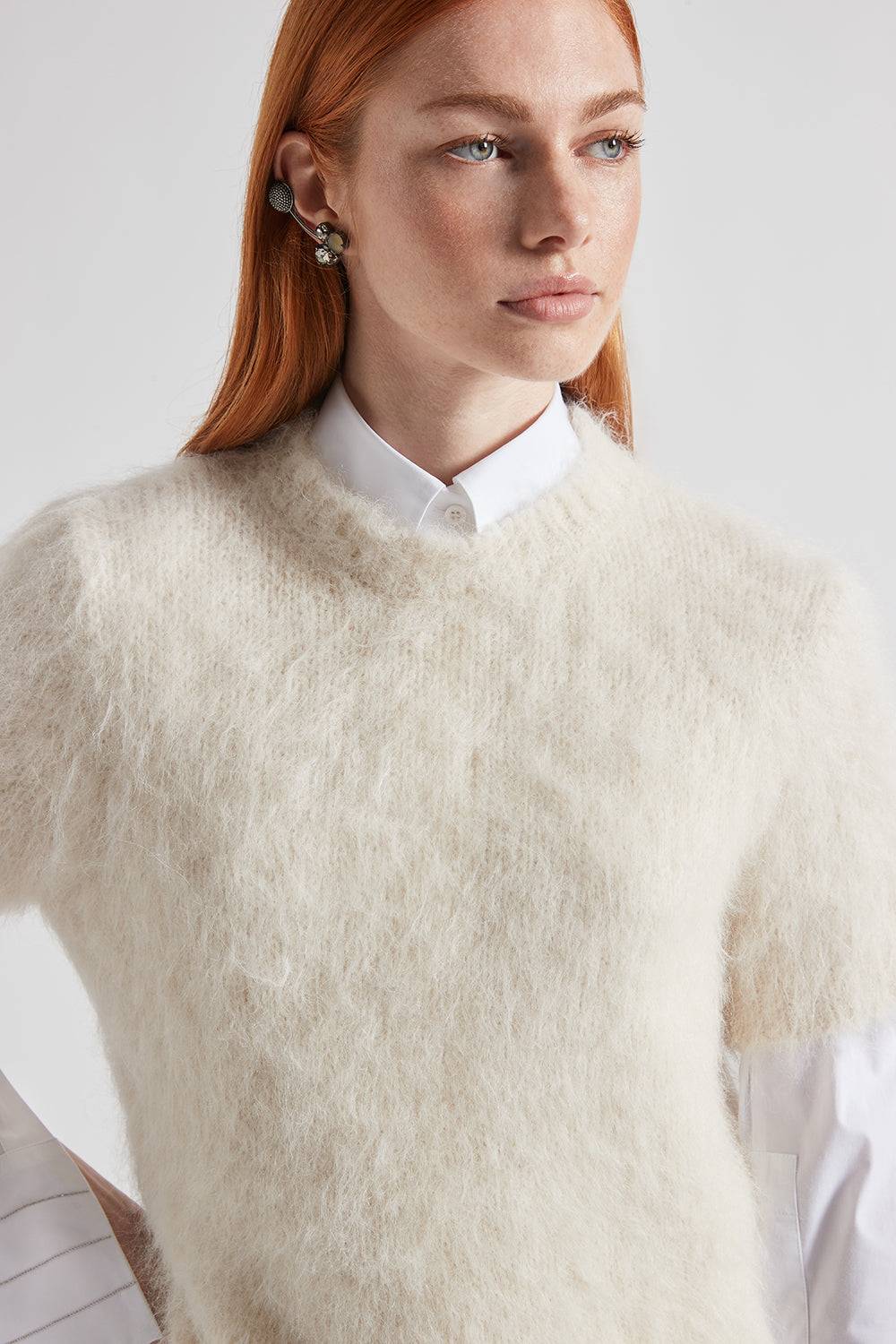 Peserico Camicia In Popeline Di Cotone Stretch