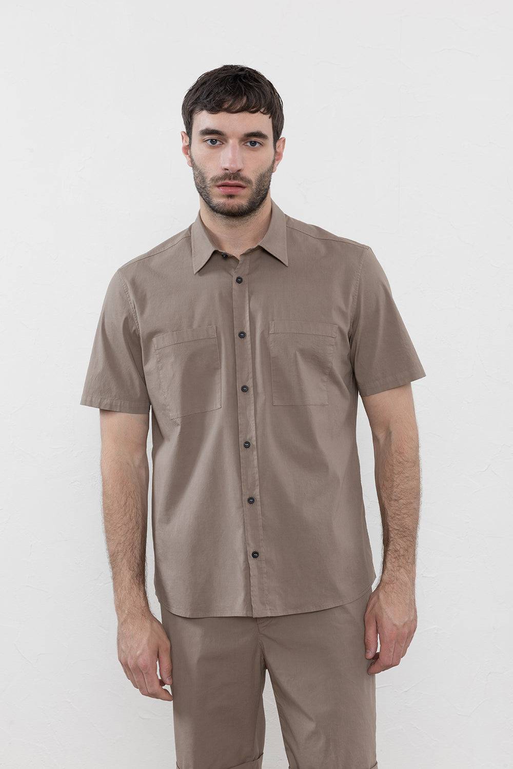 Peserico Camicia in popeline di cotone stretch