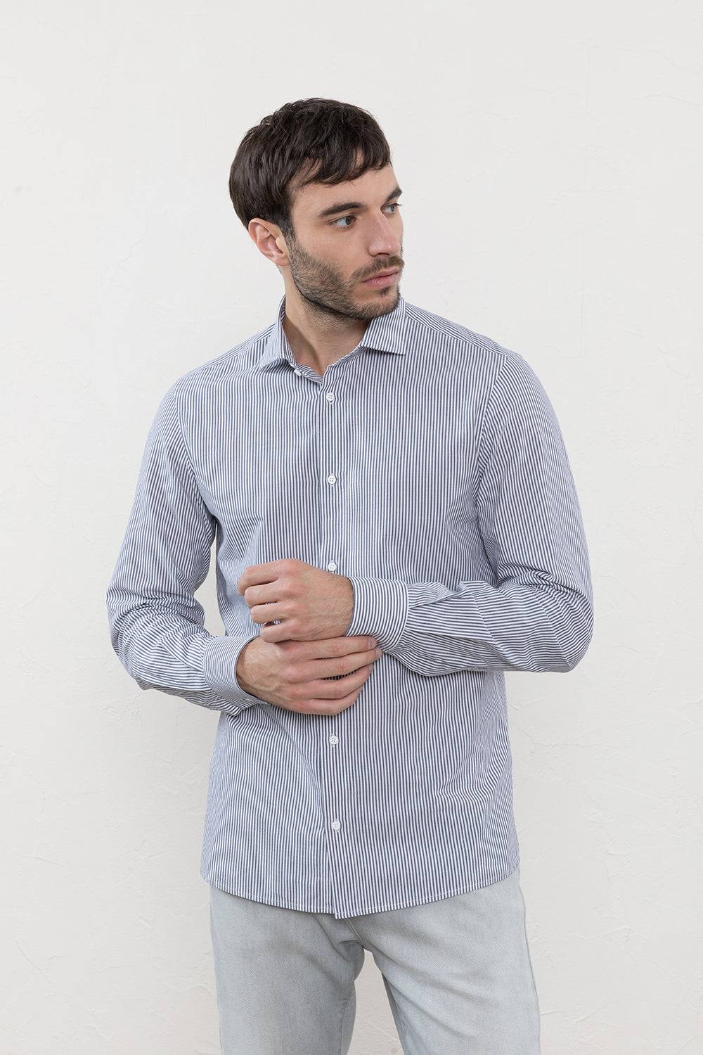 Peserico Camicia in popeline di puro cotone