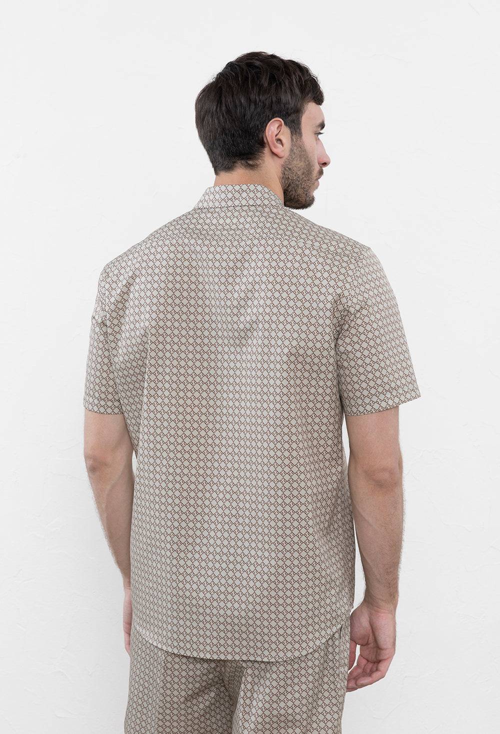 Peserico Camicia In Popeline Stampato