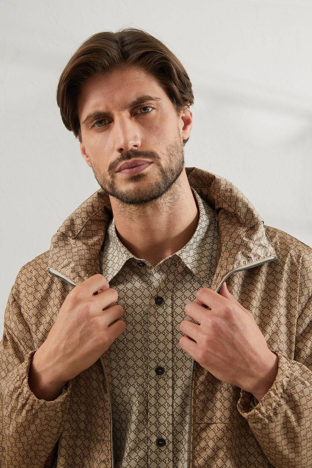 Peserico Camicia In Popeline Stampato