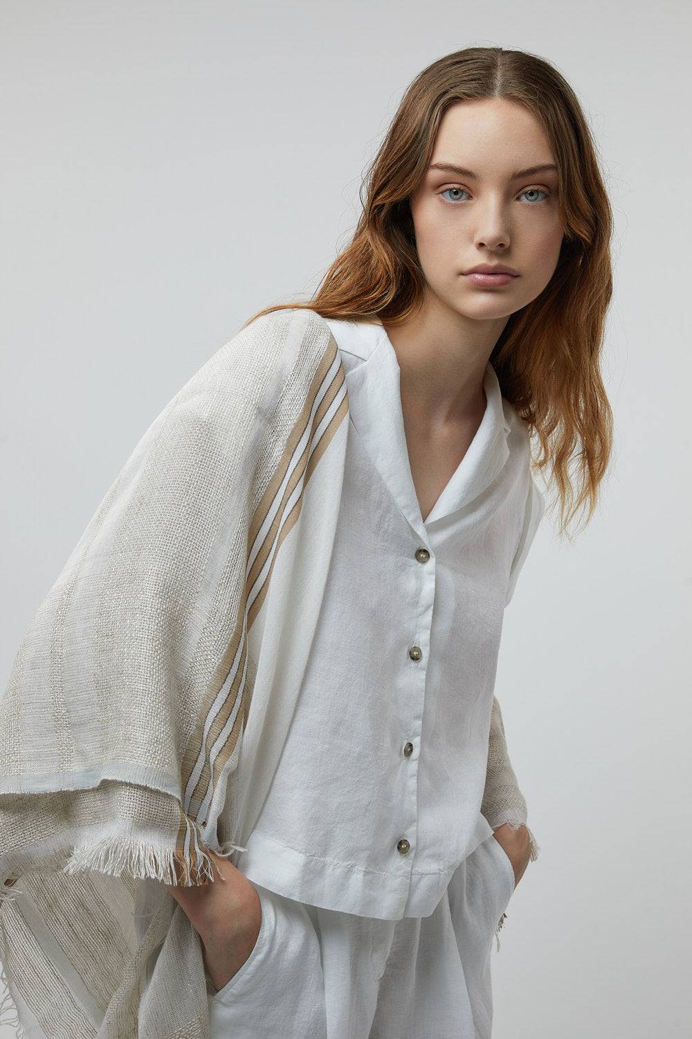 Peserico Camicia In Tela Di Puro Lino