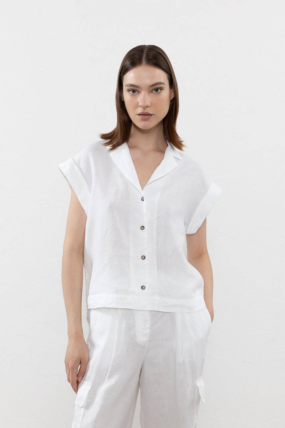 Peserico Camicia in tela di puro lino