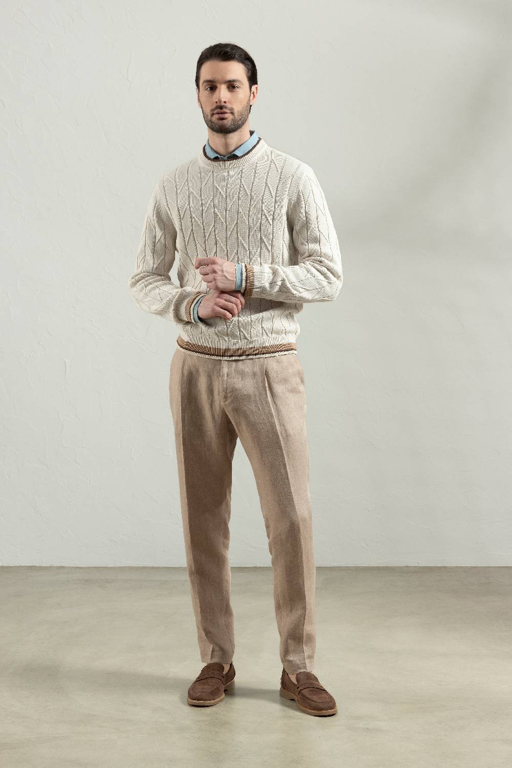 Peserico Camicia Sportiva In Leggero Denim Comfort