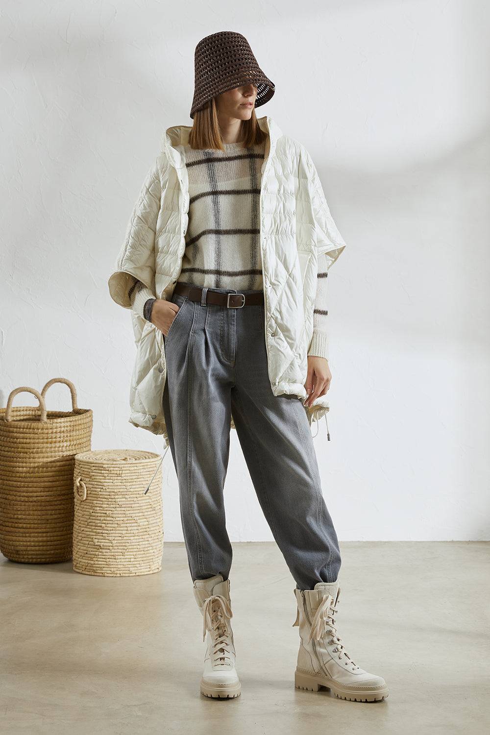 Peserico Cappa Oversize In Piuma