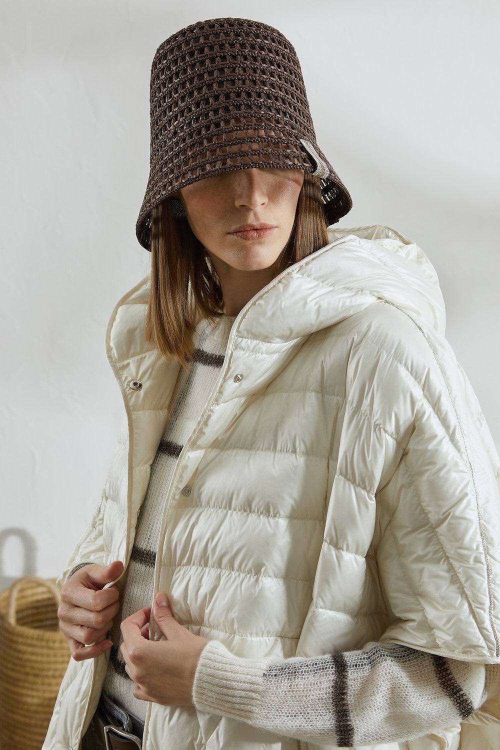 Peserico Cappa Oversize In Piuma