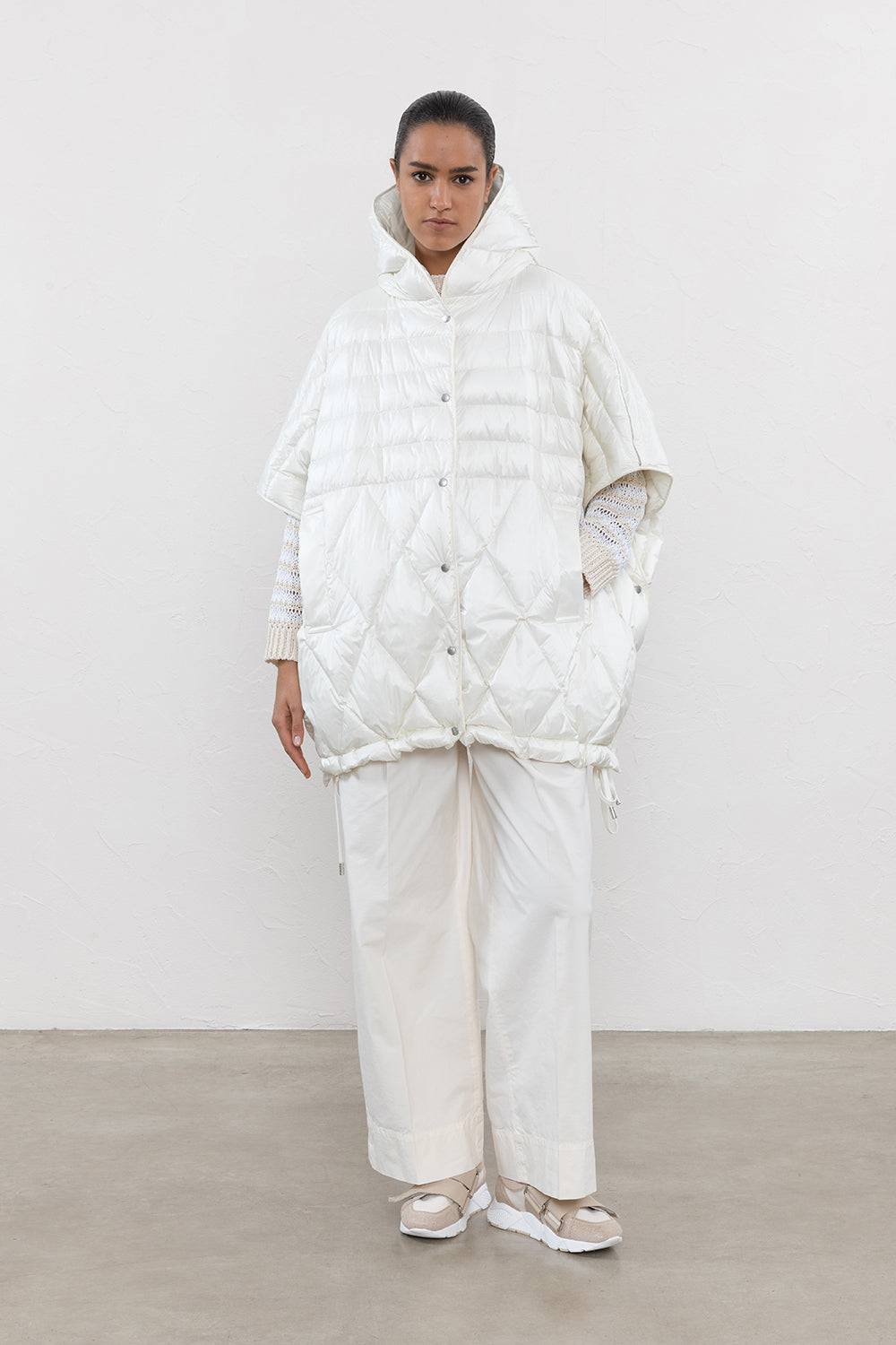 Peserico Cappa oversize in piuma