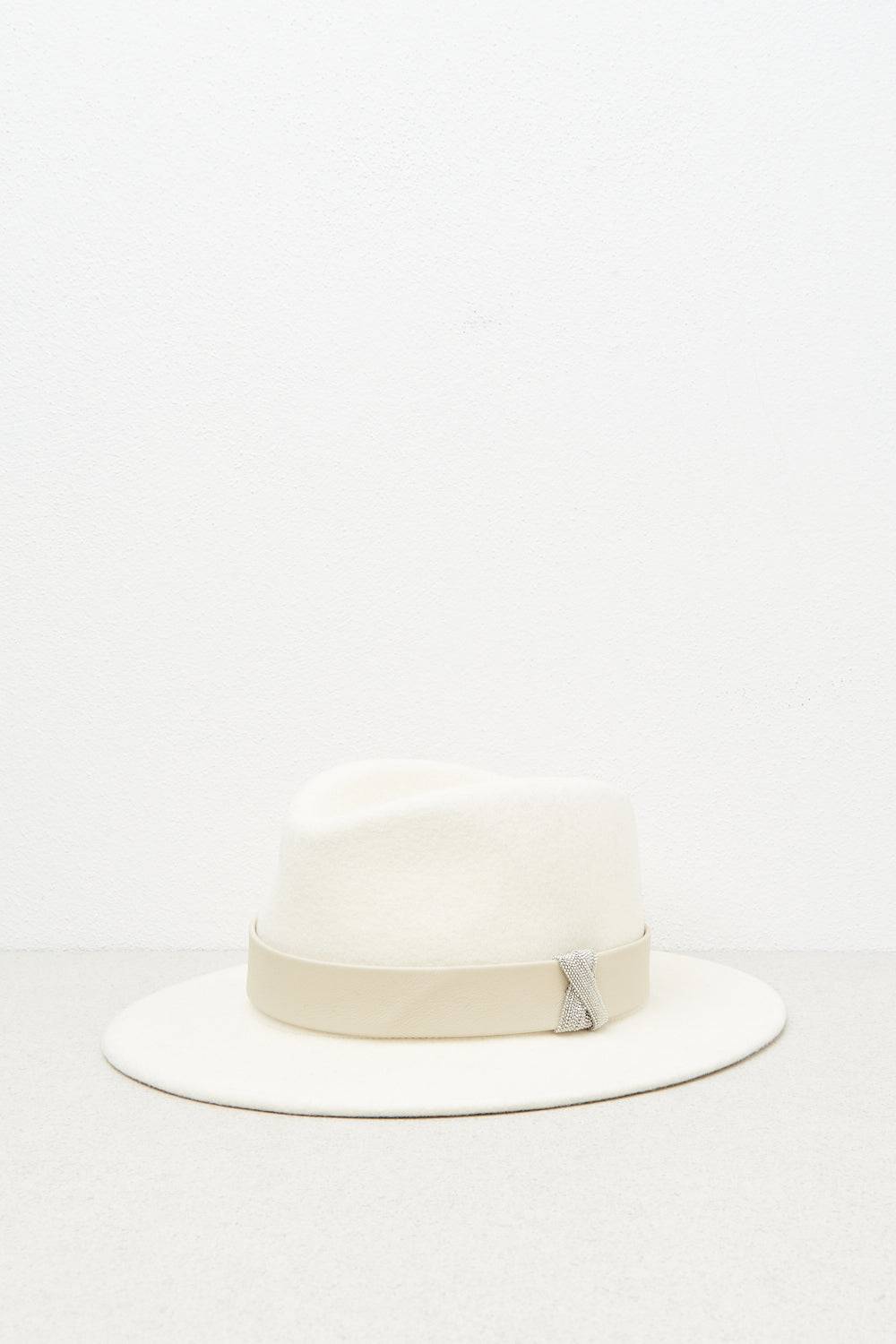 Peserico Cappello Fedora in feltro di lana