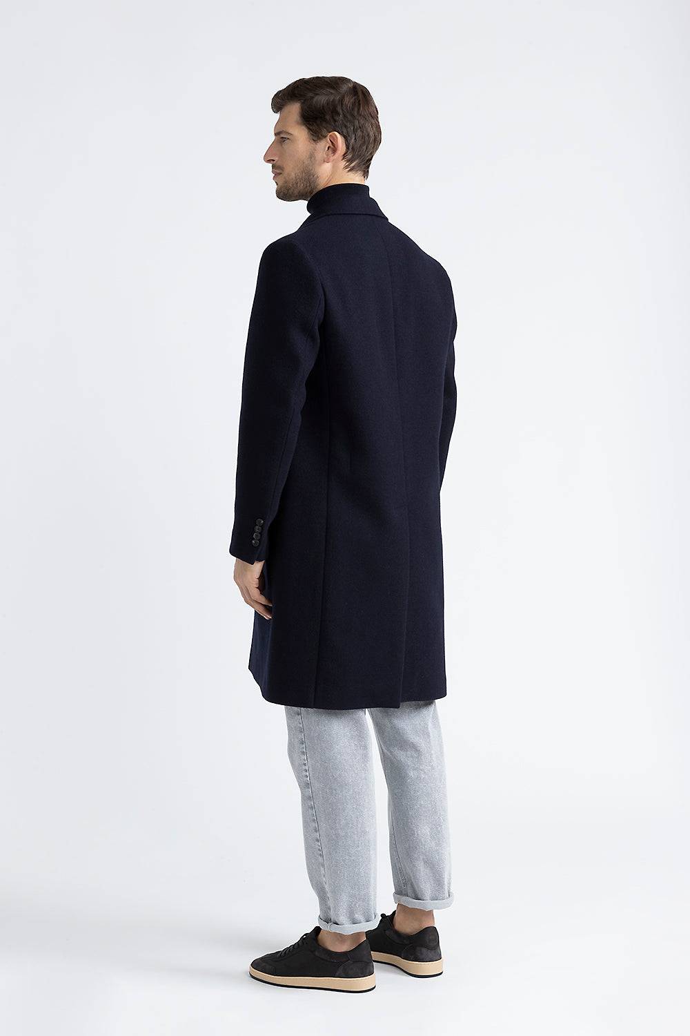 Peserico Cappotto Monopetto In Pura Lana