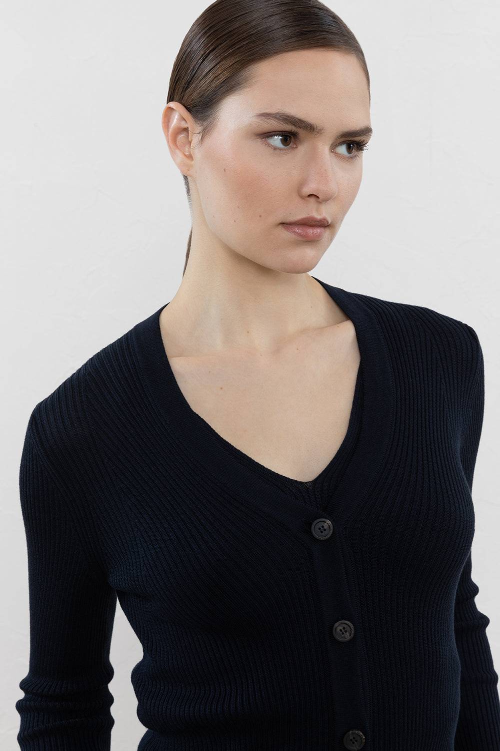 Peserico Cardigan In Filato Di Seta E Cotone