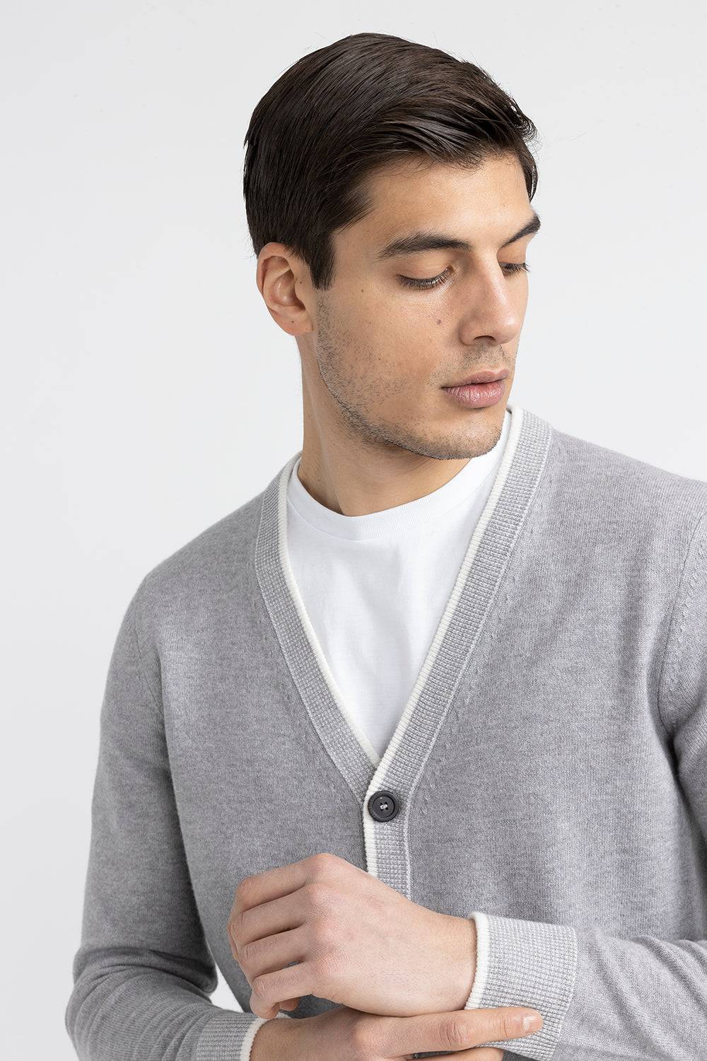 Peserico Cardigan In Lana, Seta E Cashmere