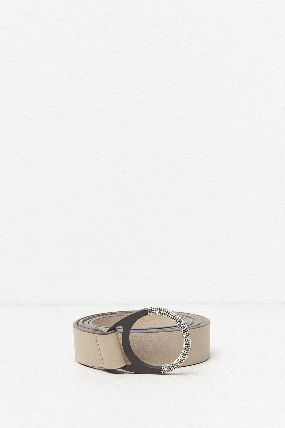 Peserico Cintura in vera pelle e anello Punto Luce