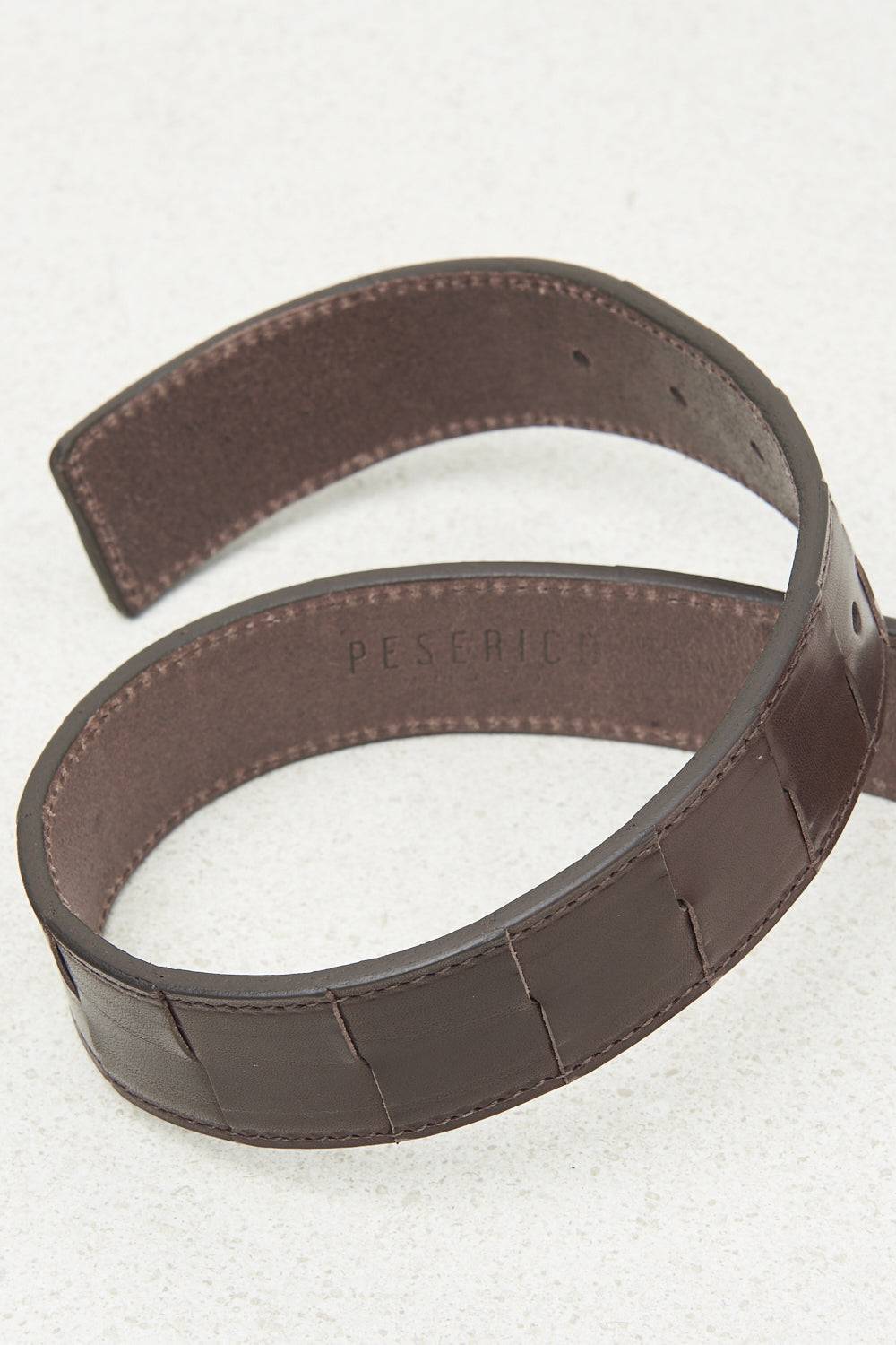 Peserico Cintura In Vera Pelle Intrecciata