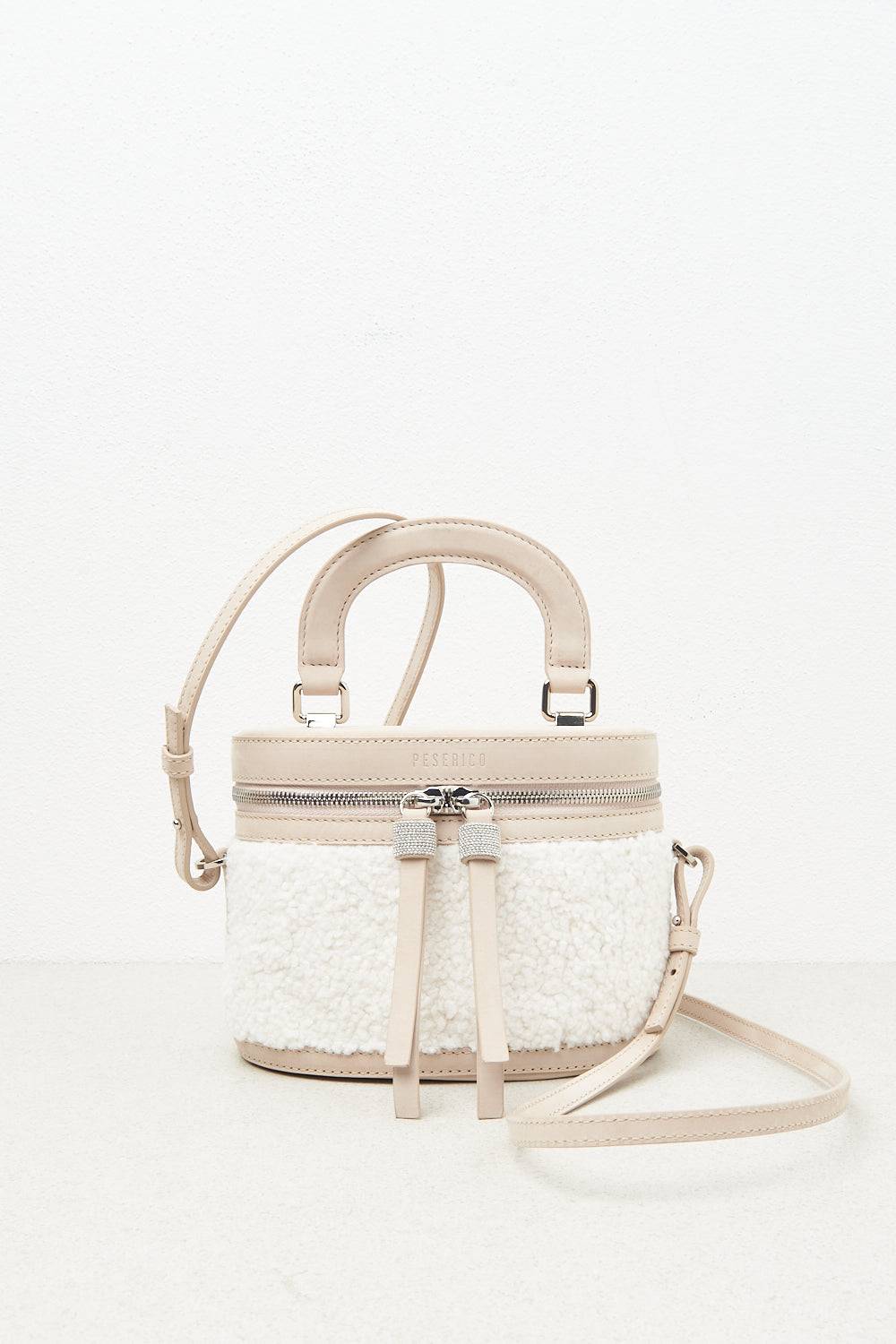 Peserico Cofanetto in eco-pelliccia e vera pelle