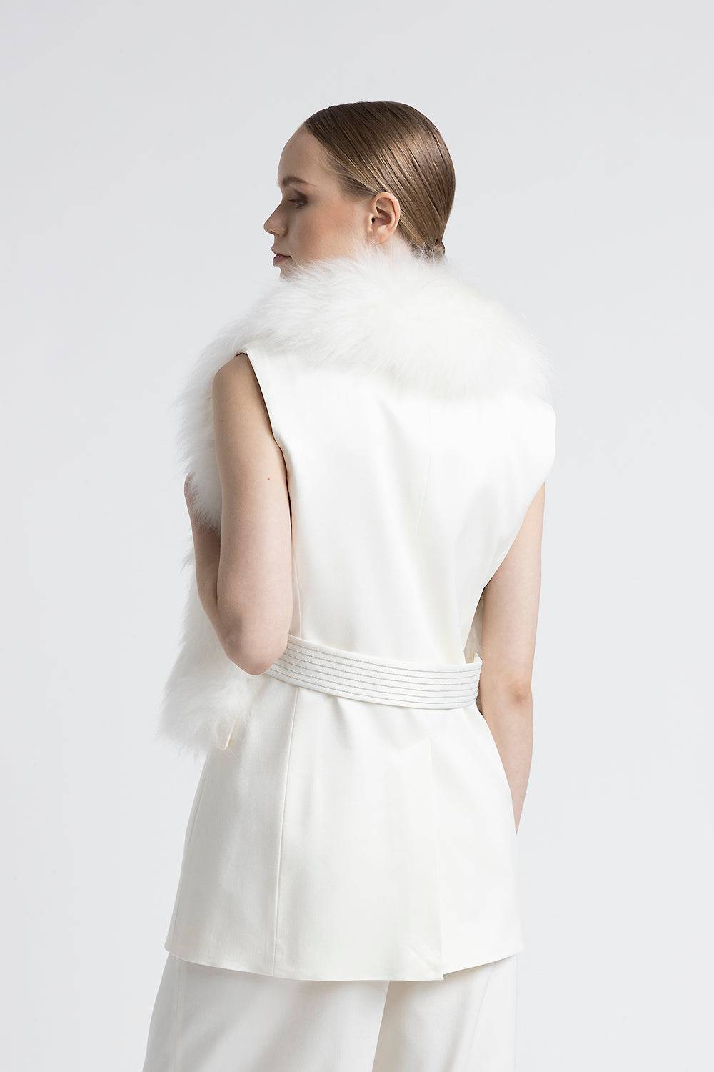 Peserico Collo In Vero Pelo Di Capra Cashmere