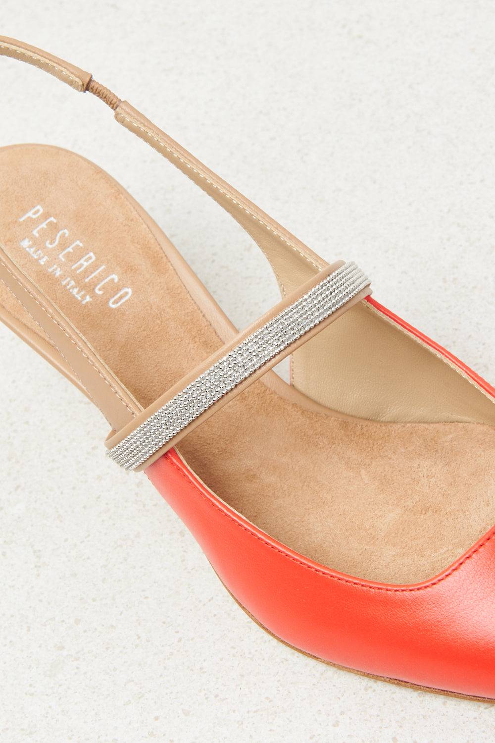 Peserico Décolleté Con Tacco Basso In Vera Pelle