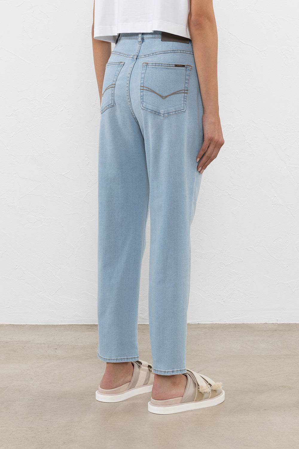 Peserico Denim 5 Tasche In Leggero Cotone Comfort