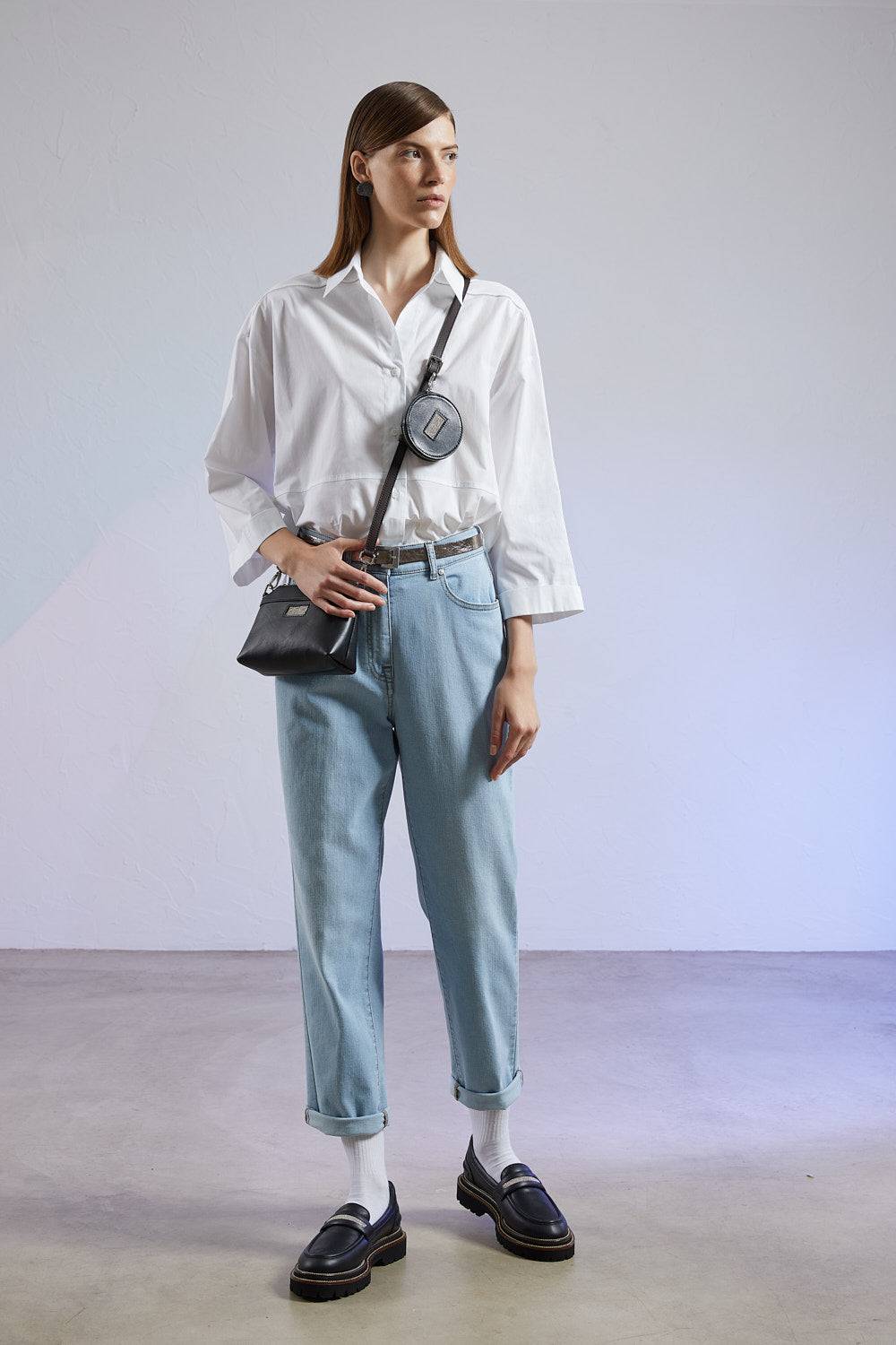 Peserico Denim 5 Tasche In Leggero Cotone Comfort