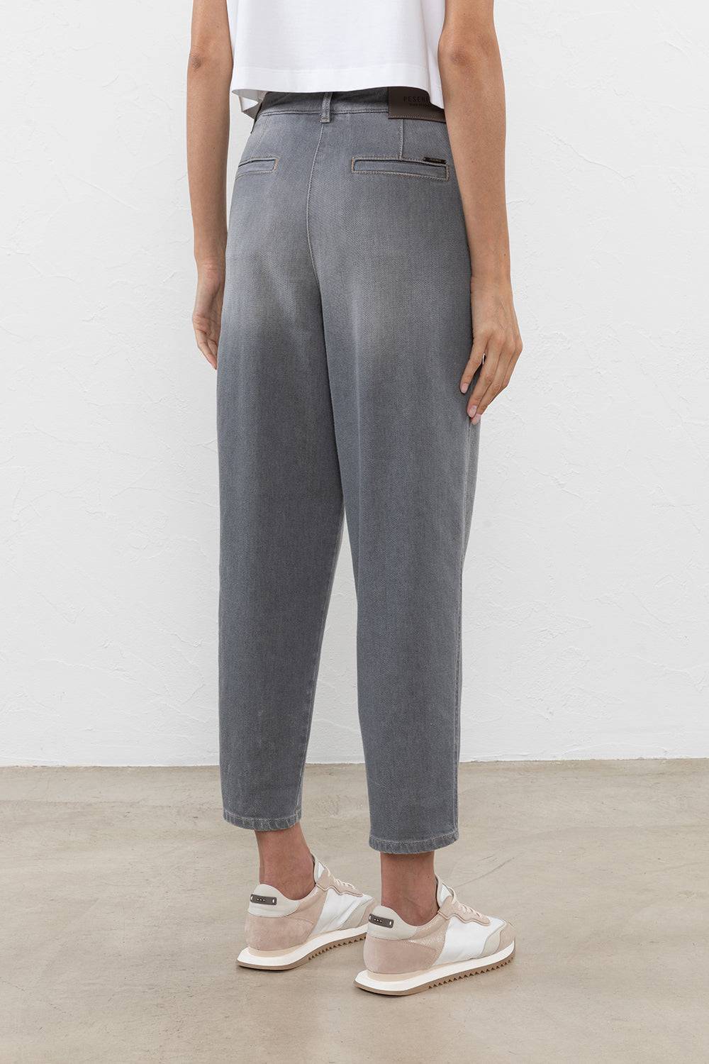 Peserico Denim Carrot In Cotone Stretch