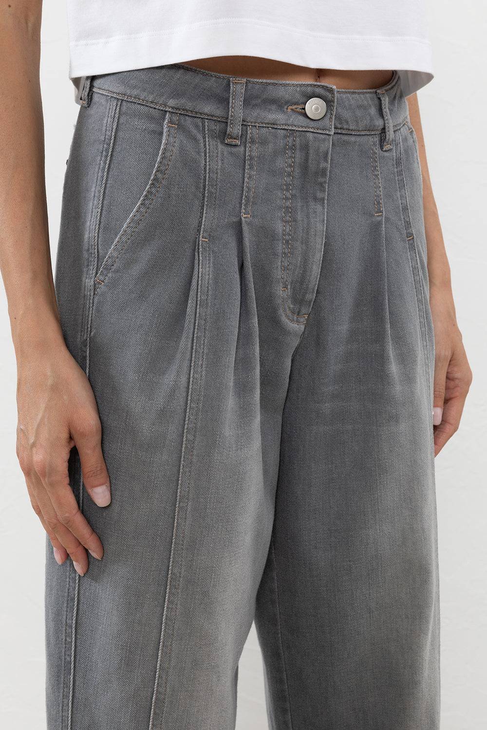 Peserico Denim Carrot In Cotone Stretch