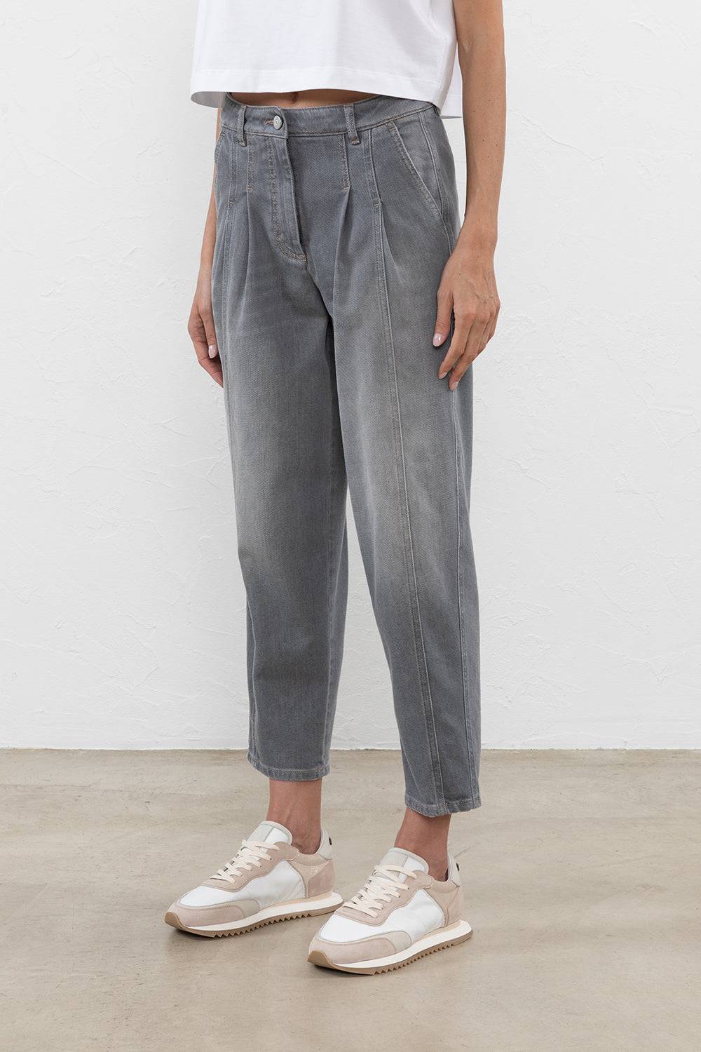 Peserico Denim Carrot in cotone stretch