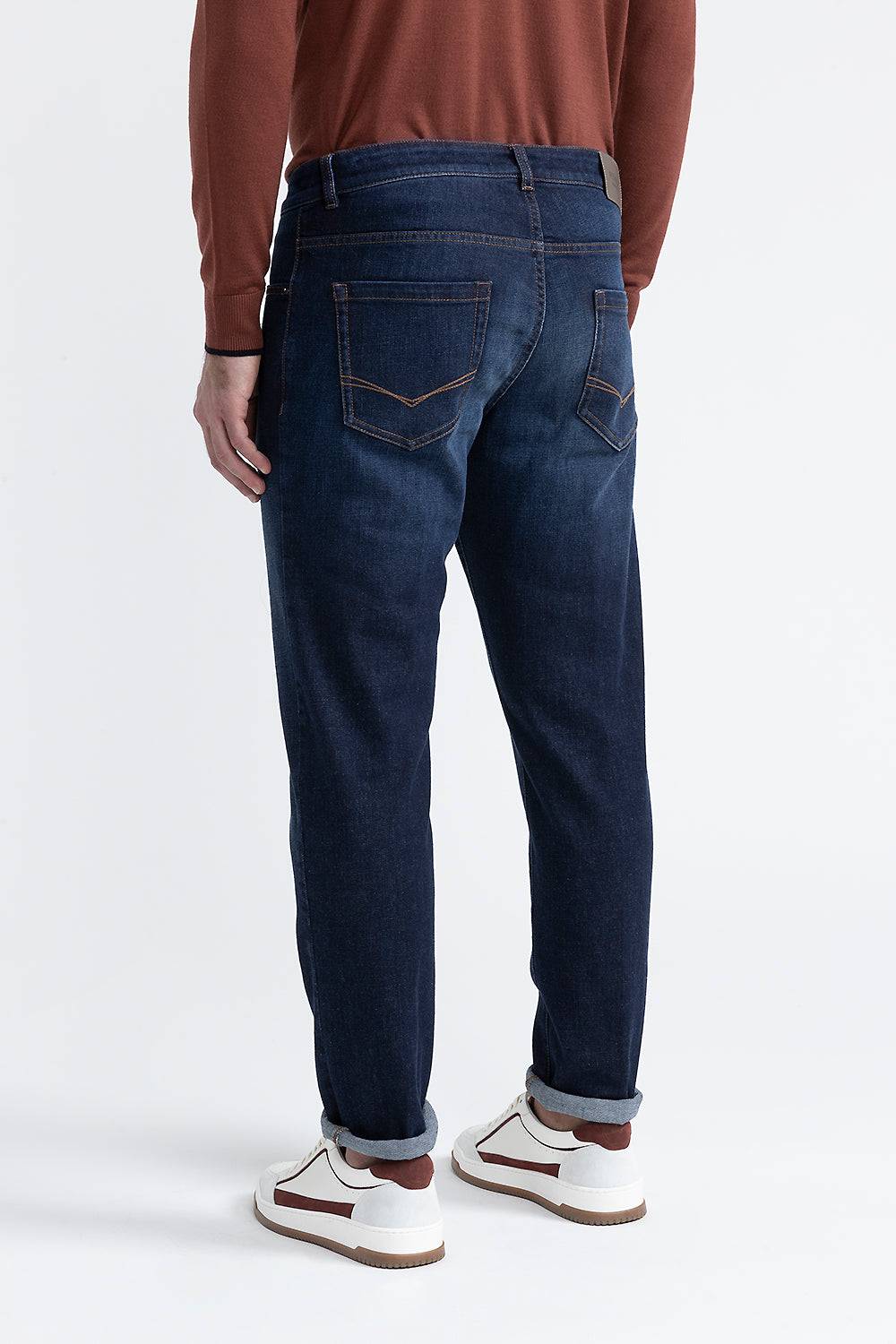 Peserico Denim In Cotone Stretch Indaco