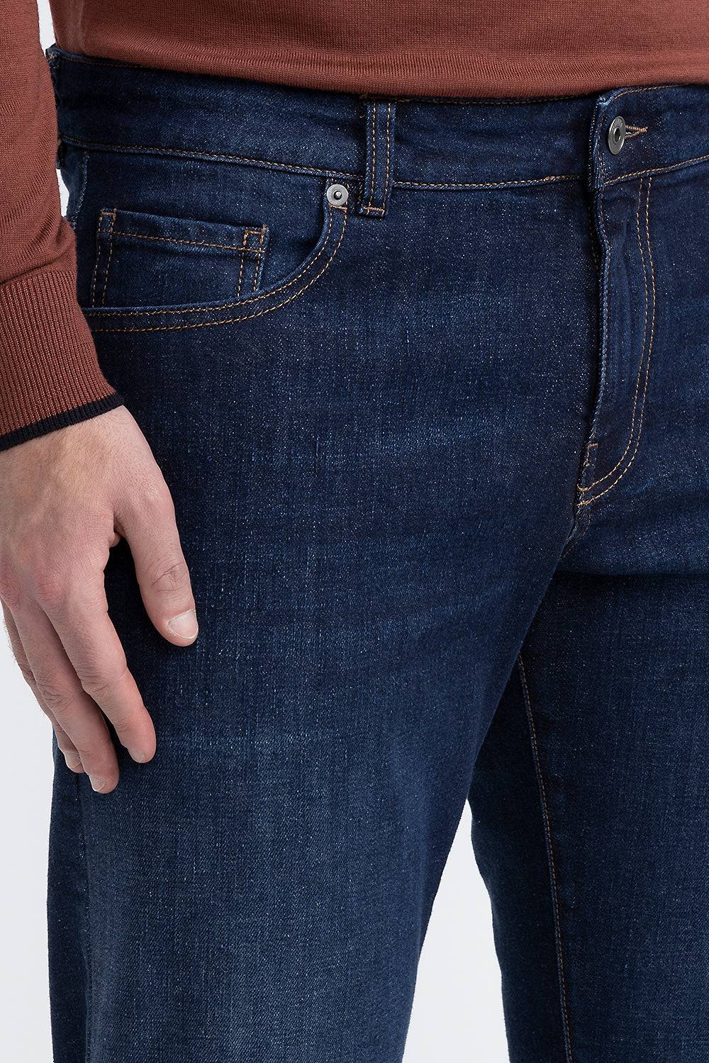 Peserico Denim In Cotone Stretch Indaco