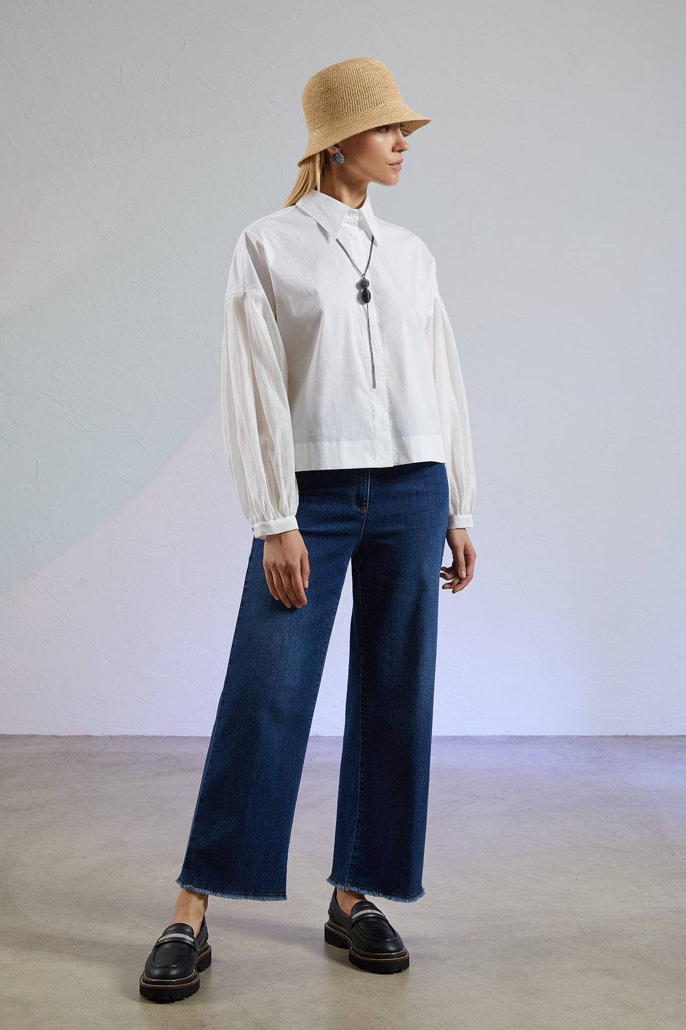 Peserico Denim In Leggero Cotone Comfort