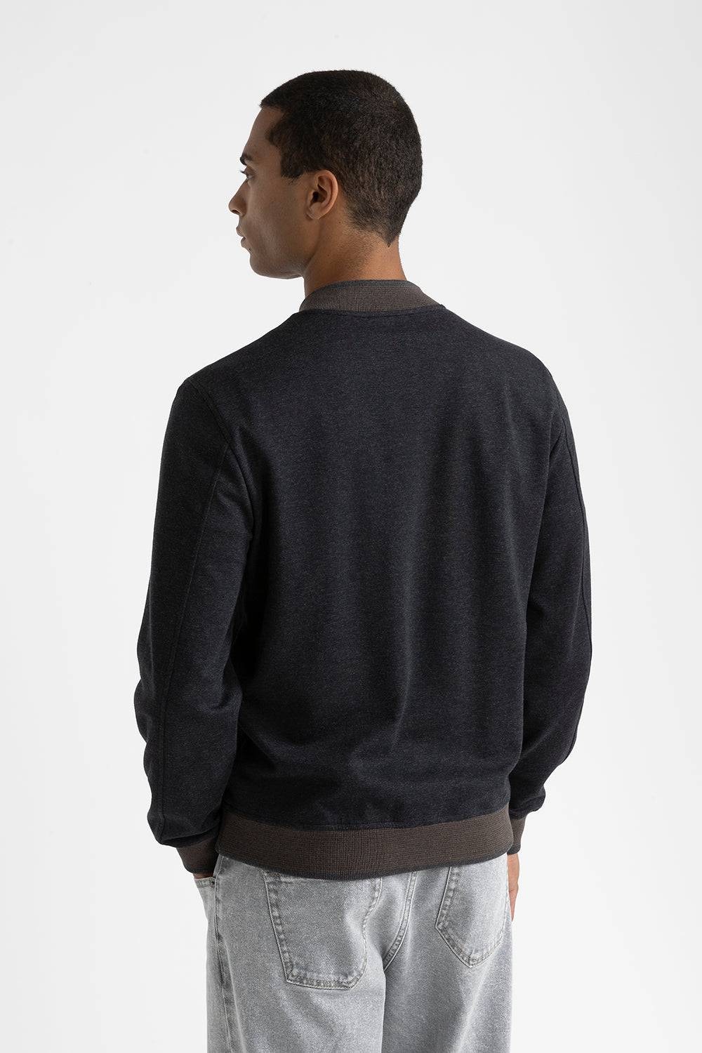Peserico Felpa Bomber In Misto Cotone
