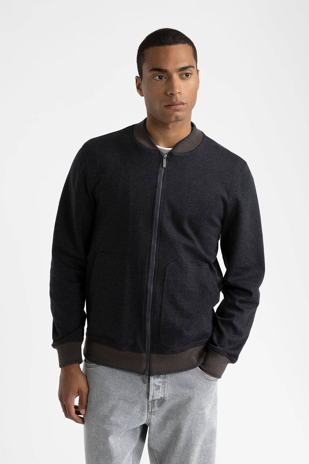 Peserico Felpa bomber in misto cotone