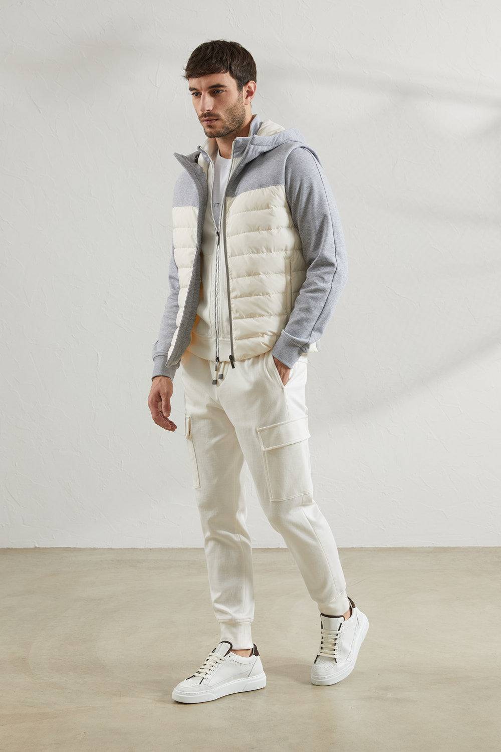 Peserico Felpa Full Zip In Jersey Di Cotone