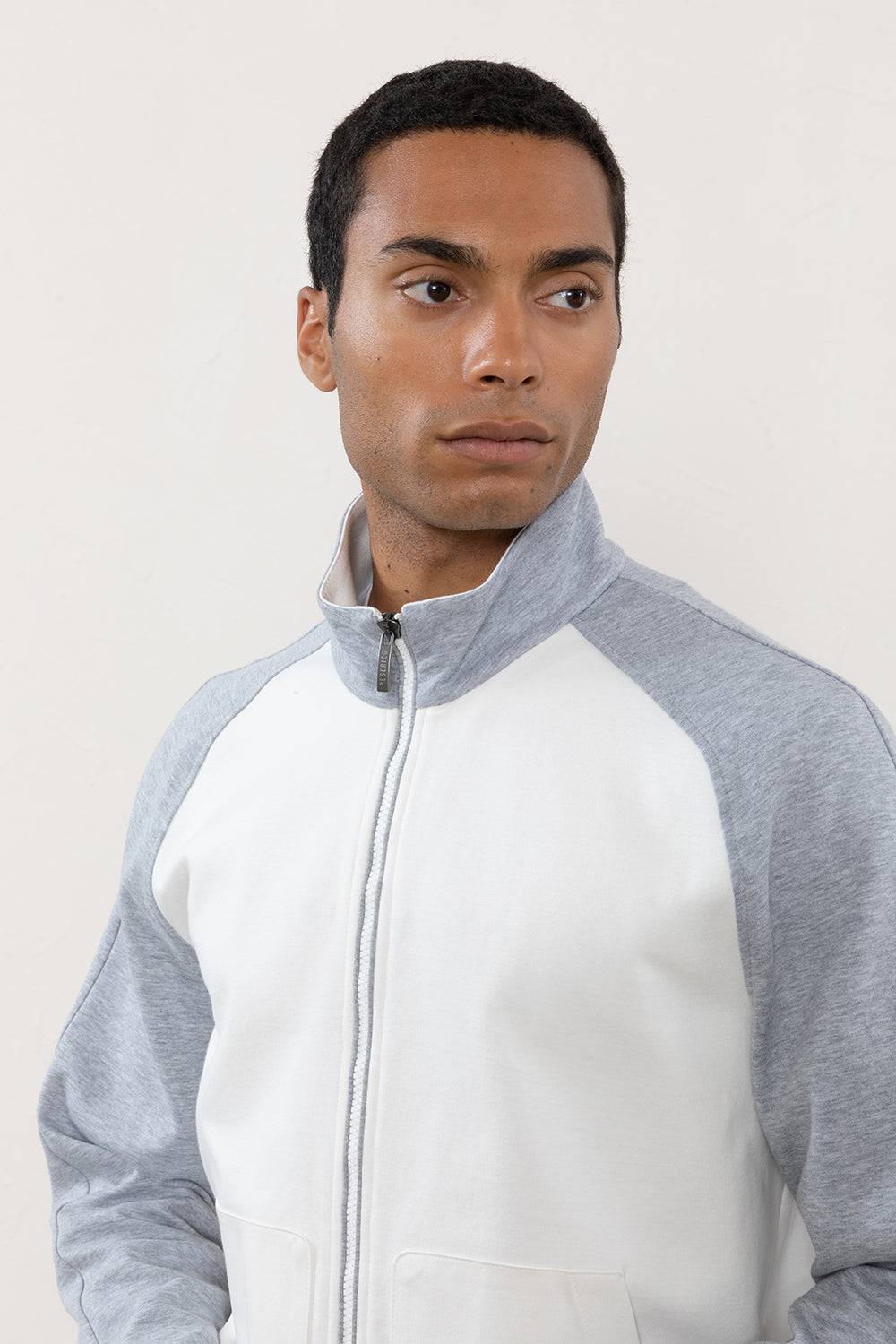 Peserico Felpa Full Zip In Jersey Di Cotone