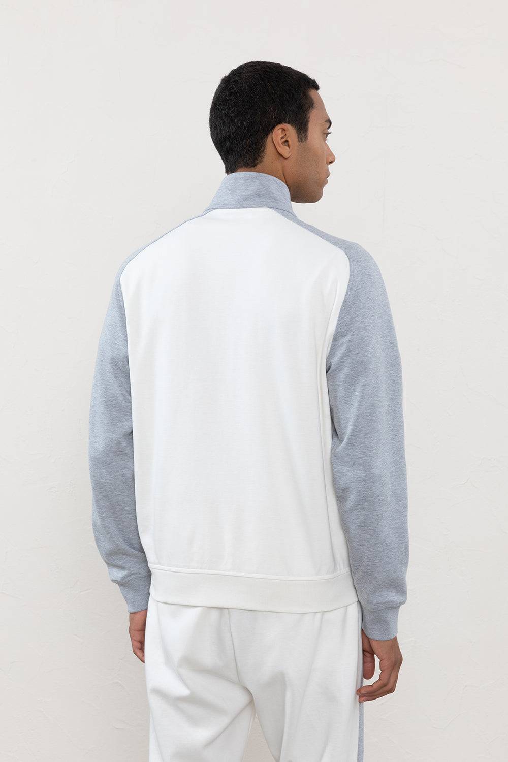 Peserico Felpa Full Zip In Jersey Di Cotone