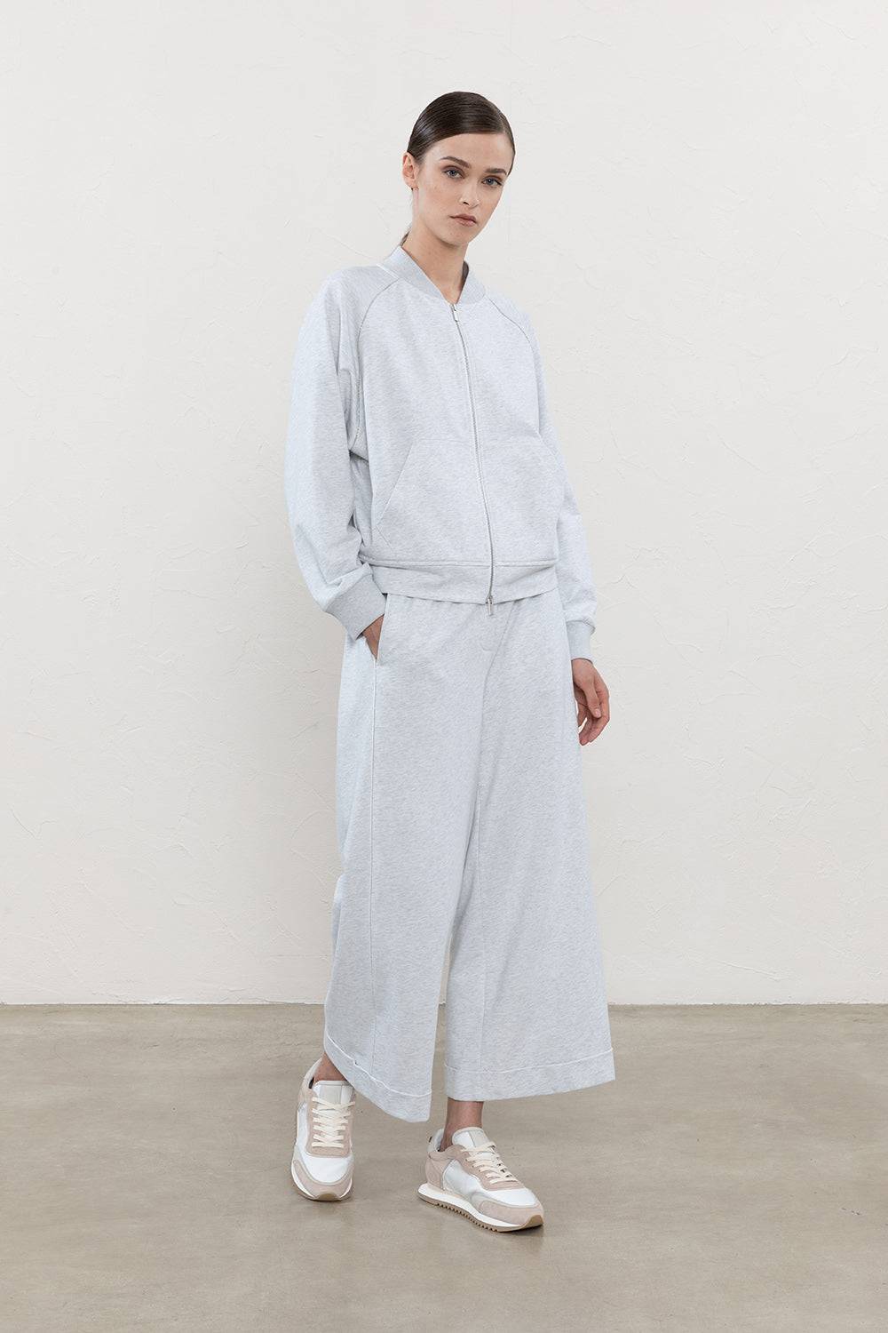 Peserico Felpa In Cotone Mélange E Dettagli Tricot