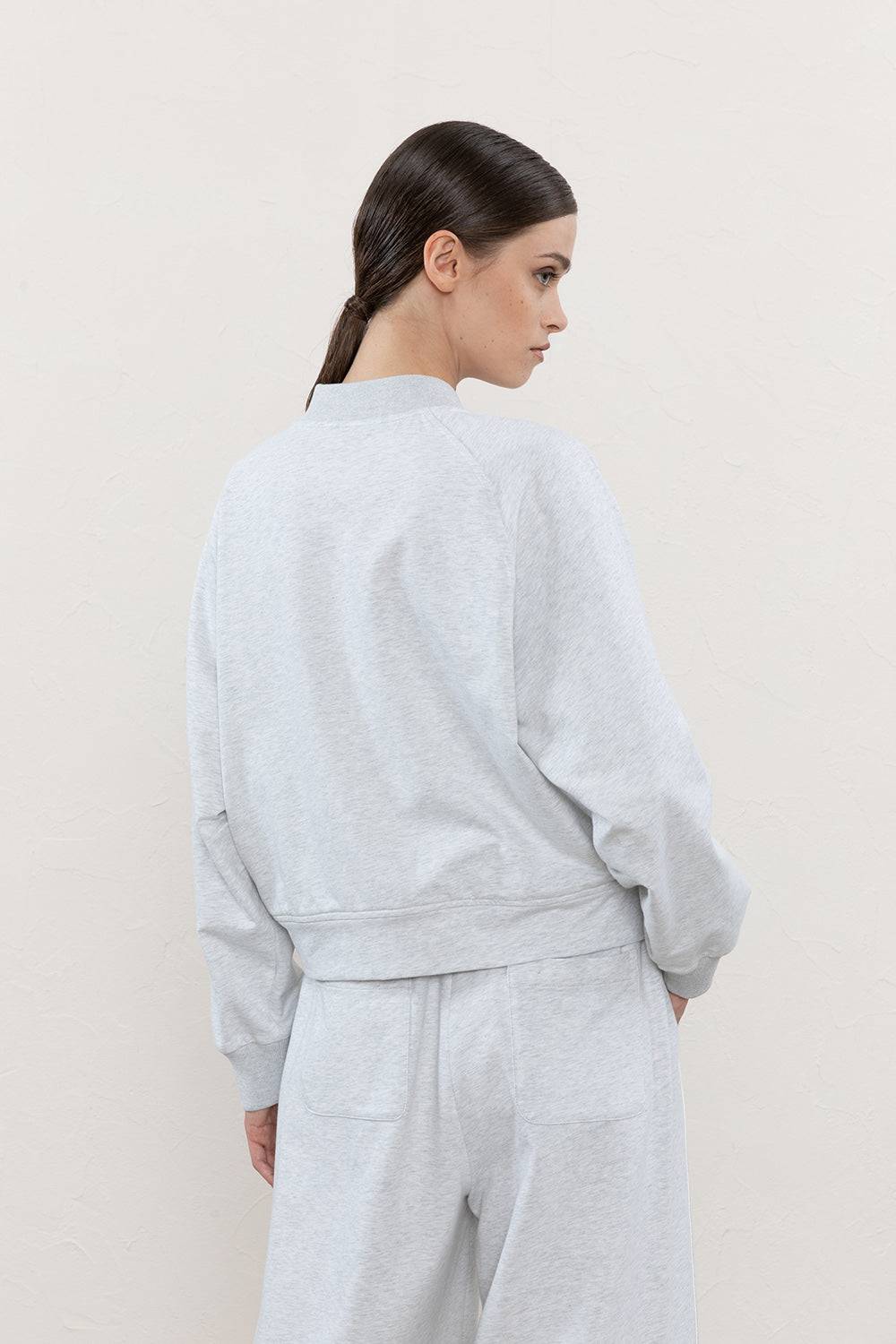 Peserico Felpa In Cotone Mélange E Dettagli Tricot