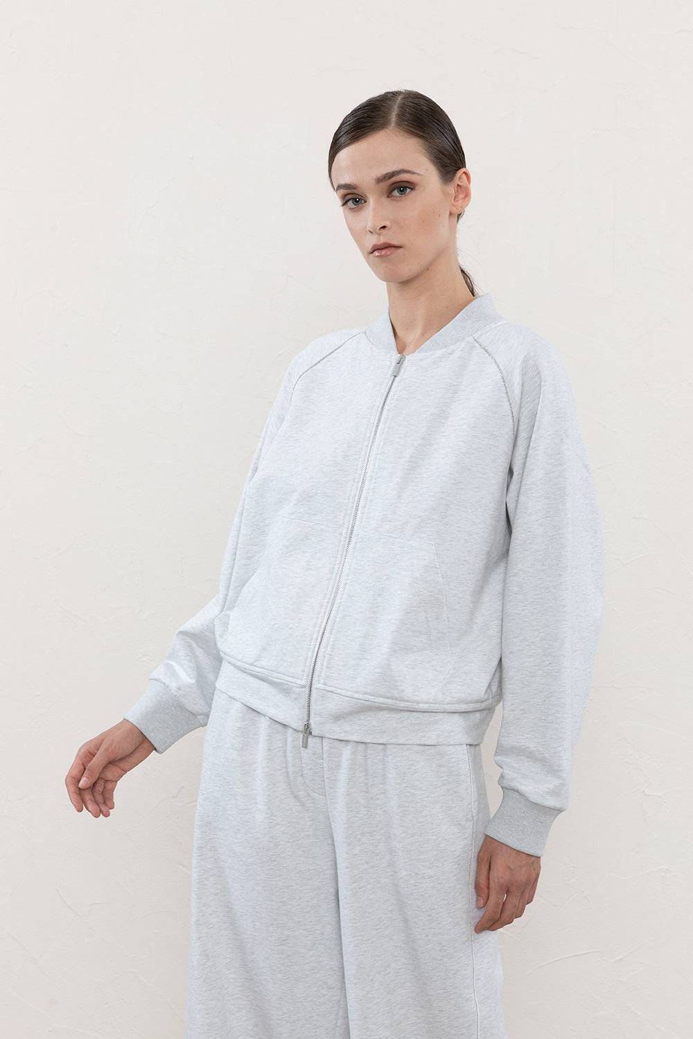 Peserico Felpa in cotone mélange e dettagli tricot