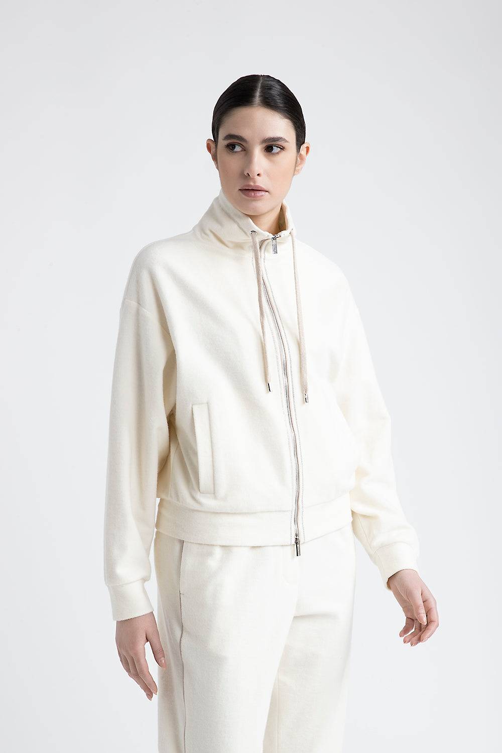 Peserico Felpa in jersey con Punto Luce